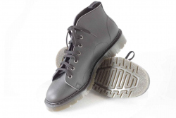 Vegan monkey boot with a bouncy sole, ethically made in the UK