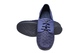 womens vegan shoes UK shop, dark blue lace-up cotton top