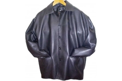 mens vegan button jacket, made in the UK from PU sheet and viscous lining