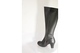 Womens vegan heel zip-up tall boots, made by Fantasy Shoes in the UK