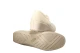 Summer vegan shoe for women with a lace-up brown top