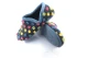 Jade vegan womens slipper side with multicolor knitted top