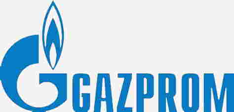logo of Gazprom, the Russian gas-selling organisation