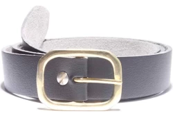 Vegan belt, Double D brass buckle, medium belt strap one and a quarter inches wide