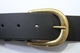 Womens or Mens wide belt for vegans with a D brass buckle