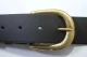 Womens or Mens wide belt for vegans with a D brass buckle