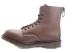 Tredair bouncing boot made for Veganline.com with a brown top and black patch under the eight laces. Classic derby boot / milita