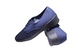 Dark blue vegan womens shoes with a summer top