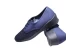 Dark blue vegan womens shoes with a summer top