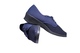 Womens vegan shoe with a summer cotton dark blue top