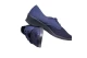 Womens vegan shoe with a summer cotton dark blue top