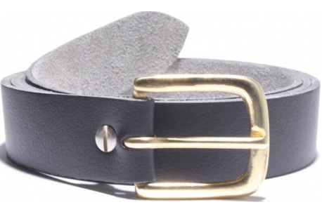 Vegan belts, brass D-shape buckle, One and a quarter inch strap