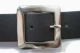 Vegan Belt 38mm flat square nickel plate buckle