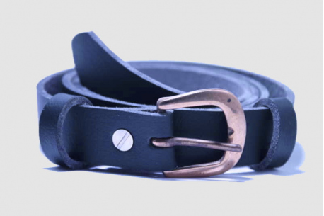 Vegan belts, one inch strap, D-shape brass buckle, breathable vegan leather