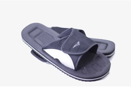 Pool slider sandal with adjustable straps - all nonleather so vegan of course