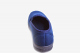 mens hard sole blue vegan velour slippers