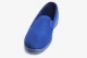 mens hard sole blue vegan velour slippers