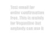 test email for order confirmation