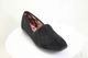 Womens vegan slipper - Audrey black - velour top - made in Spain