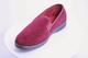 hard sole red mens velour vegan slipper 