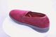 mens hard sole red velour vegan slippers